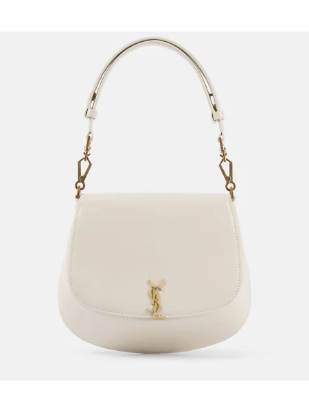 Usnjena torbica Saint Laurent bela