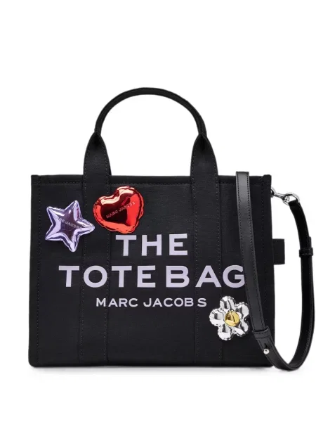 Geantă shopper Marc Jacobs din canvas negru