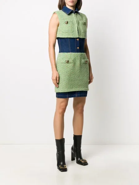 Sukienka Moschino garniturowa zielona