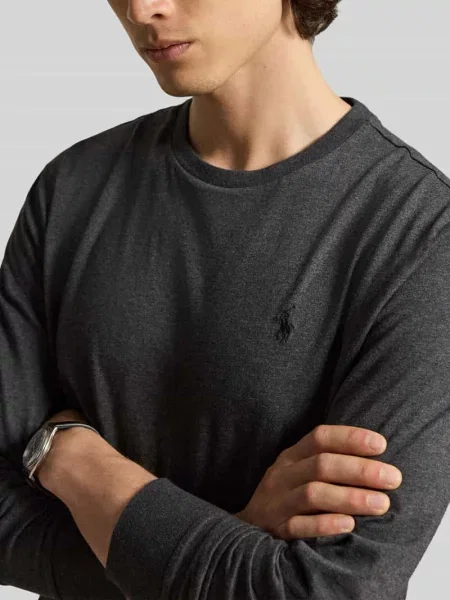 Bluzka z długim rękawem o kroju regular fit z czystej bawełny Polo Ralph Lauren