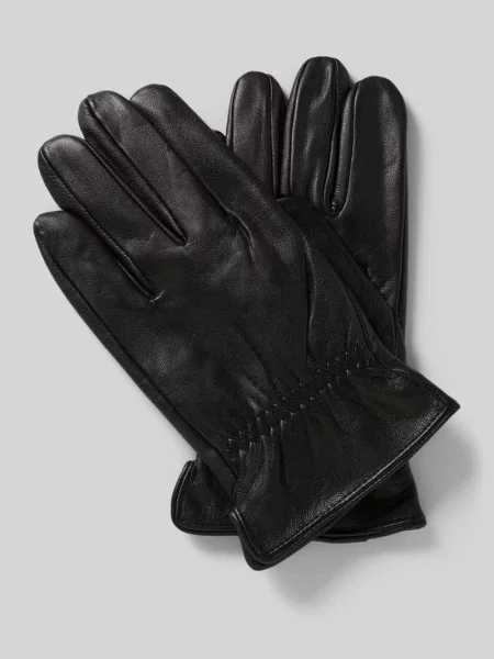 Rękawiczki ze skóry model ‘NAPPA GLOVE’ Eem czarne