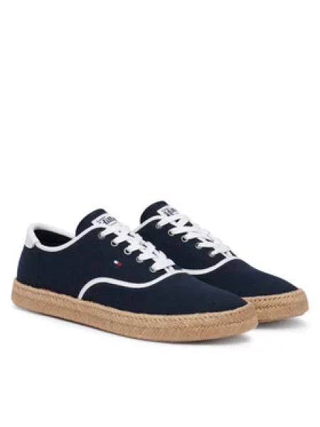 Espadrile Tommy Hilfiger Th Hi Vulc Core Jutte Canvas Tamnoplava