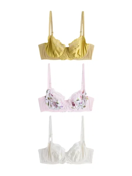 Next Sutien ecru / limetă / kiwi / rosé verde