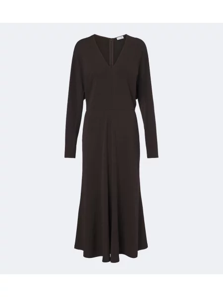 Rochie midi Brunello Cucinelli maro