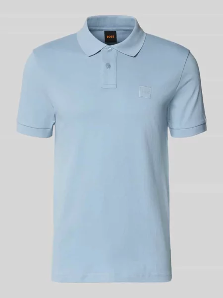 Koszulka polo Boss Orange niebieska