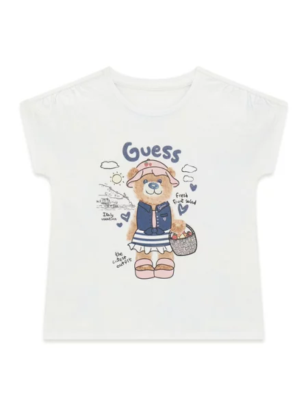 Dětské tričko Guess bílé