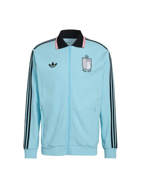 ADIDAS PERFORMANCE Sportovní bunda Belgium Away Anthem nebeská modř / starorůžová černá
