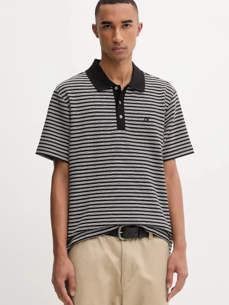 Calvin Klein polo wzorzysty czarny