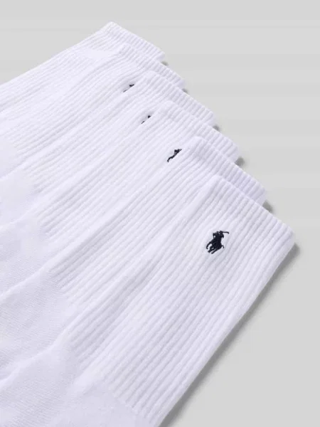 Skarpety z wyhaftowanym logo w zestawie 6 szt. Polo Ralph Lauren Underwear białe