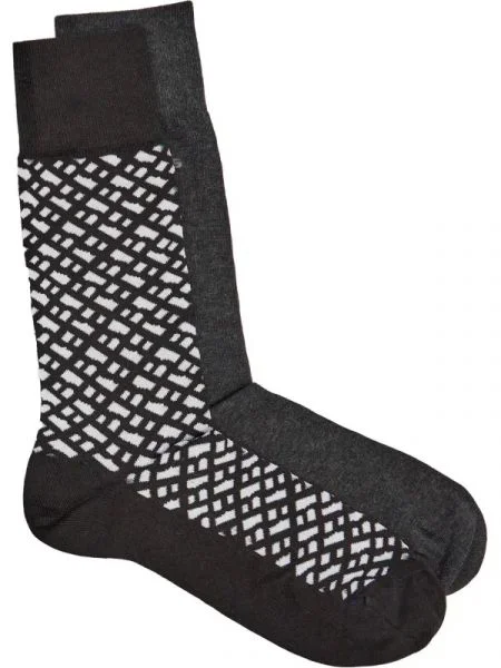 BOSS BLACK 2 db-os zokni szett Monogram CC fekete