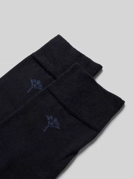 Skarpety JOOP! Collection;Mieszanka bawełny ekologicznej z dodatkiem streczu;Zestaw 2 szt.;Nadruk z logo;Elastyczne prążkowane ściągacze