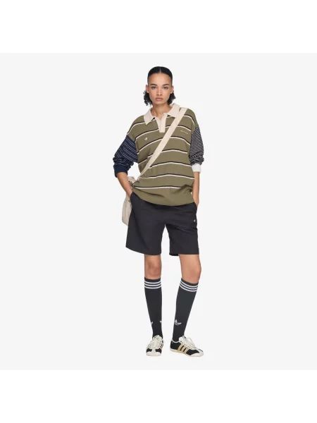 Adidas Originals Pletené Polo Tričko olivová / krémová černá