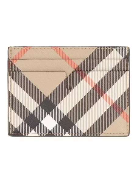 Portfel Burberry w kratę beżowy