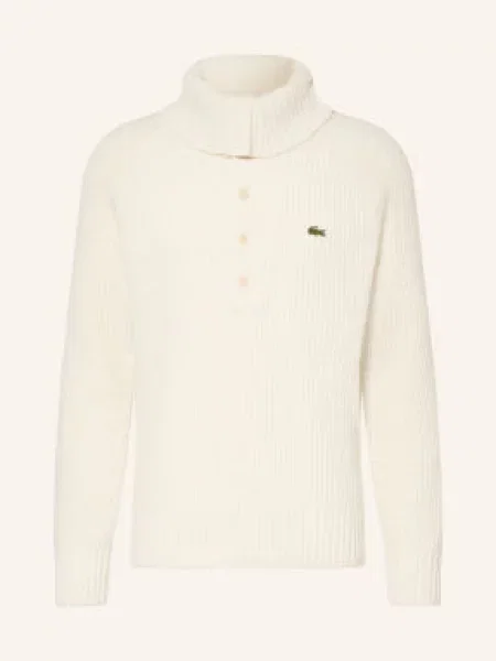 Lacoste Sweter weiss beżowy