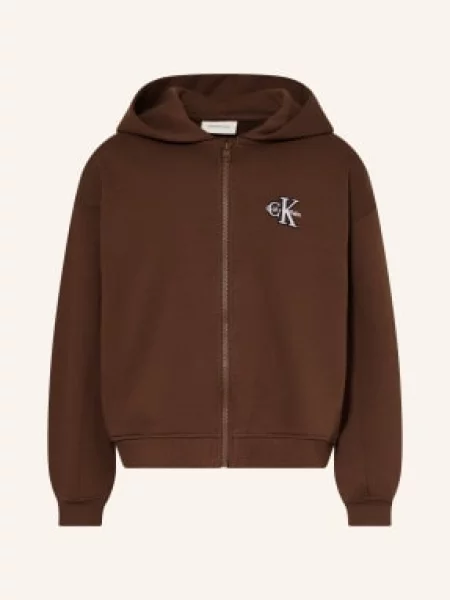 Mikina Calvin Klein Jeans hnědé