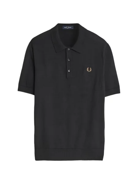 Tricou polo Fred Perry tricotate negru