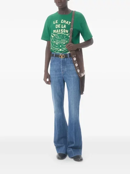 Tricou Valentino Garavani cu imagine verde