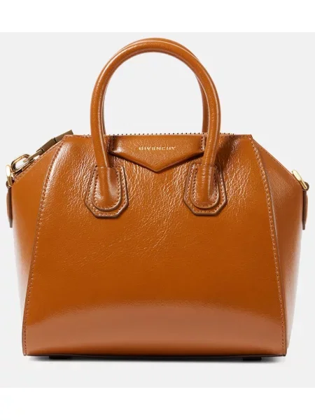 Geanta de piele Givenchy Antigona din piele maro
