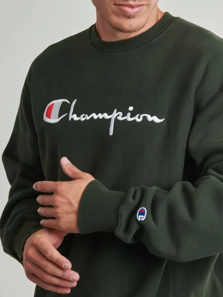 Hanorac crewneck Champion verde