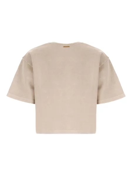 Koszulka Michael Michael Kors skórzana z falbankami garniturowa szara