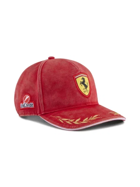 PUMA Czapka z daszkiem Scuderia Ferrari Replica Monza Charles Leclerc Akcesoria OSFA czerwony