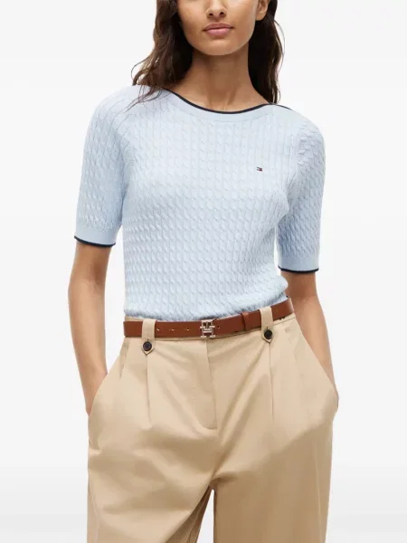 Scurt pulover Tommy Hilfiger albastru