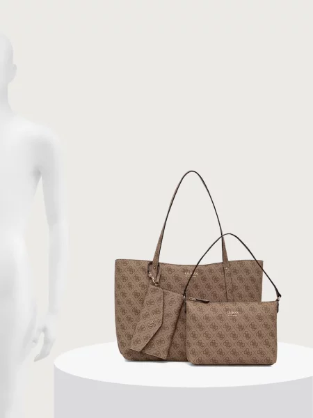 Кожаная сумка шоппер Guess