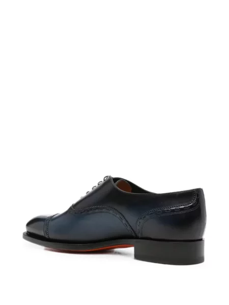 Brogues Santoni din țesătură twill albastru