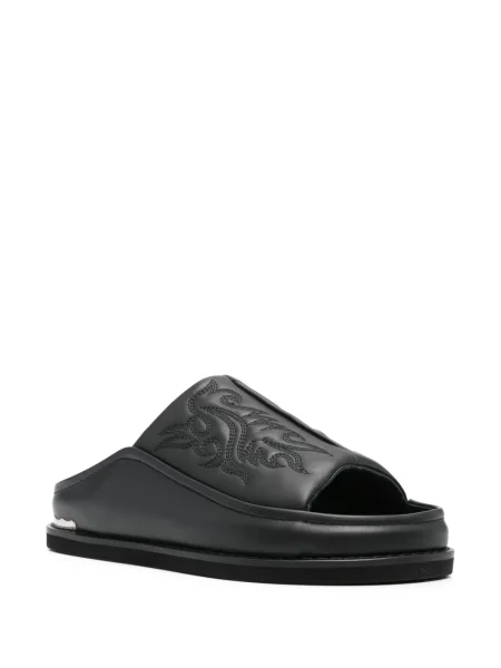 Sandale Toga Virilis cu broderie negru