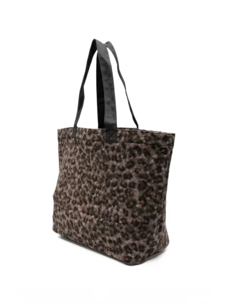 Geantă shopper Kurt Geiger London cu imagine cu model leopard maro