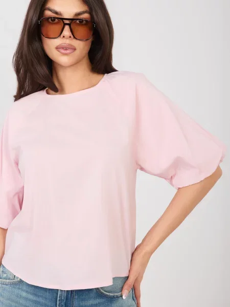 Bluză Sublevel cu mâneci balon roz