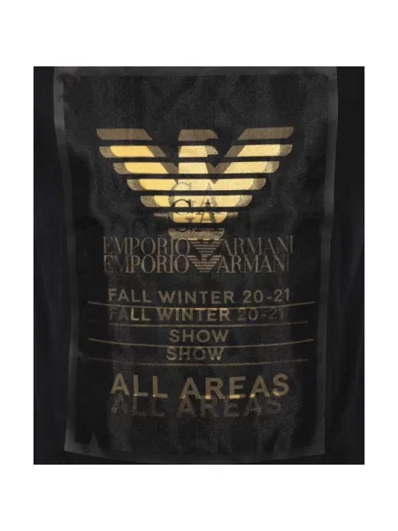 Koszulka Armani z krótkim rękawem tiulowa czarna