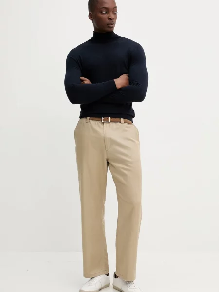 Вовняний светр BARENA VENEZIA Knitwear Camio легкий гольф синій