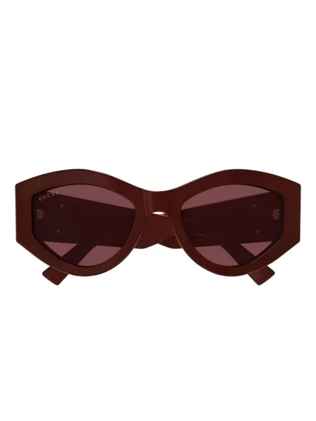 Ochelari de soare Gucci cu imprimeu geometric roșu
