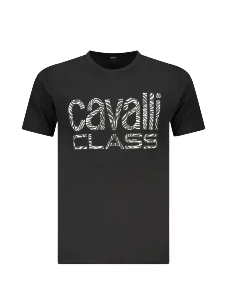 Tricou Cavalli Class cu imagine negru