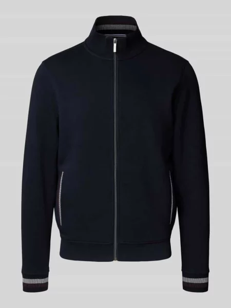 Bluza rozpinana ze stójką Bugatti granatowa