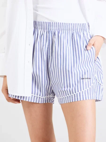 Calvin Klein Underwear Pyžamové nohavice modrofialová biela