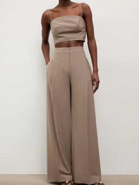 Answear.LAB pantaloni pentru femei bej