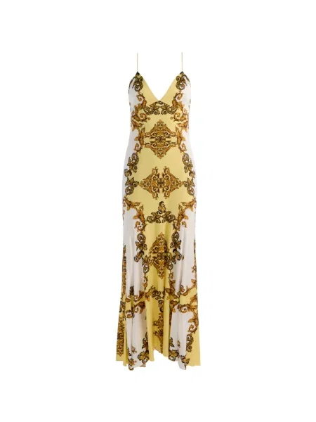Maxi ruha Alice + Olivia nyomtatás sárga
