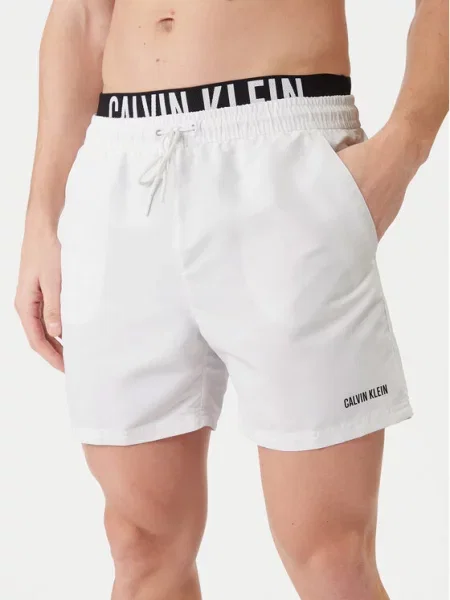 Calvin Klein Swimwear Kupaće hlače Intense Power crna bijela