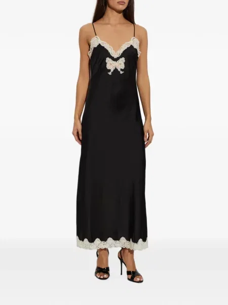 Rochie maxi Loveshackfancy din dantelă negru