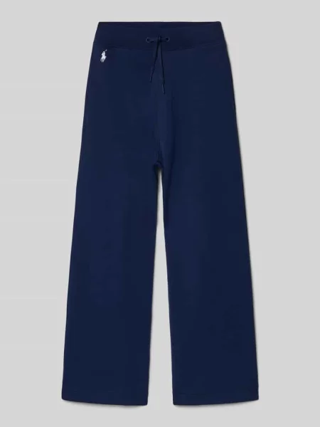 Spodnie dresowe o kroju regular fit z mieszanki bawełny Polo Ralph Lauren Teens granatowe