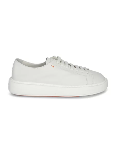 Sneakersy Santoni skórzane białe