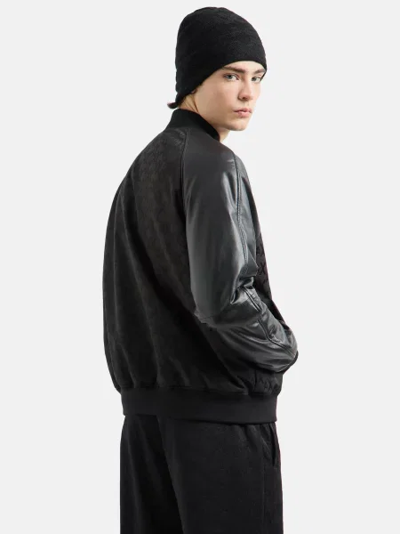 Кожаная куртка Armani Exchange черная