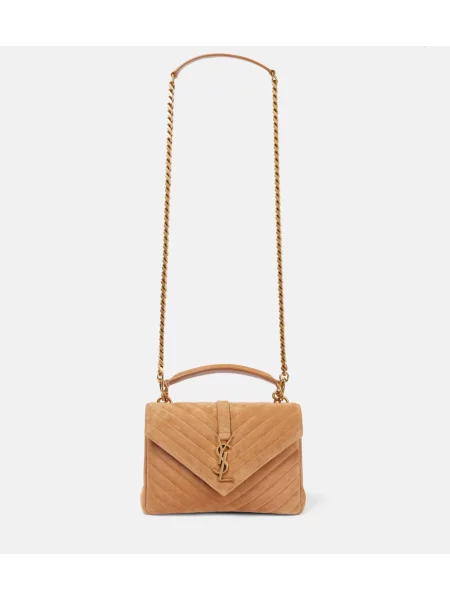 Geanta de piele Saint Laurent din piele maro