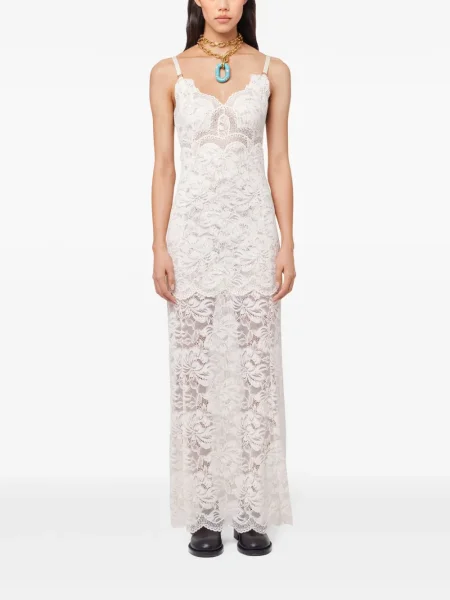 Rochie maxi Rabanne din dantelă de costum alb