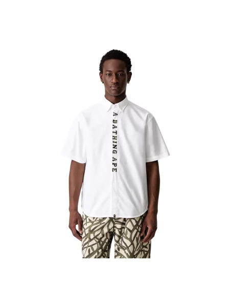 A Bathing Ape Camo Applique Oxford koszula biała