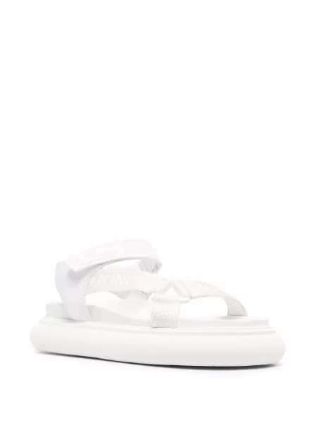 Sandale Moncler cu bretele alb