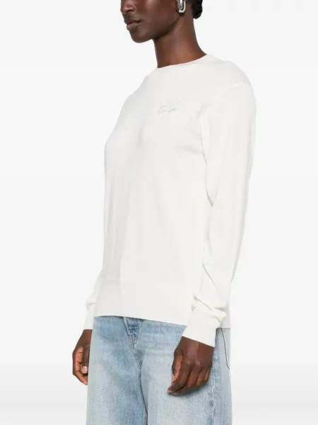 Pulover Kenzo cu broderie alb