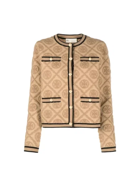Kardigan Tory Burch brązowy